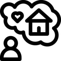 A house with a heart and a house icon vector