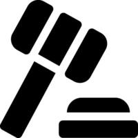 A hammer and a gavel icon on a white background vector