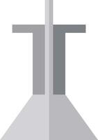 A metal tower with a cross on top vector