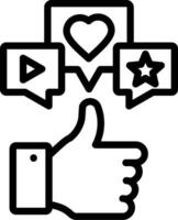A hand with thumbs up and a heart vector