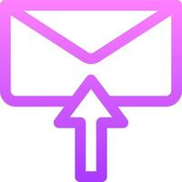 Email icon with arrow pointing up vector