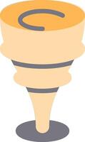 A funnel with a yellow and orange cone vector