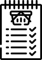 Shopping list icon vector