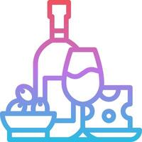 Wine and cheese icon vector