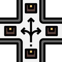 A cross with four arrows pointing in different directions vector