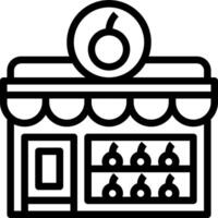 A black and white image of a store front vector