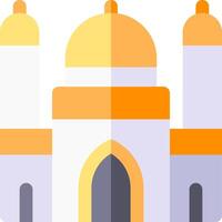 An icon of a mosque with two domes vector