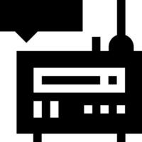 A black and white image of a radio vector