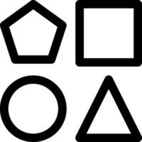 A set of shapes that are black and white vector