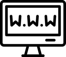A computer monitor with the word www on it vector