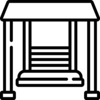 A swing set icon on a white background vector