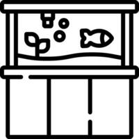 Fish tank icon illustration vector