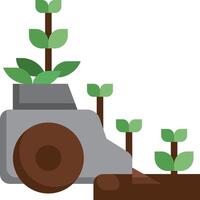A cartoon image of a plant growing in a garden vector