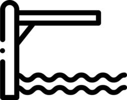 A black and white illustration of a dock vector