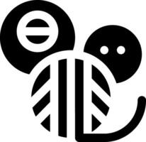 A black and white logo with a mouse and a ball vector