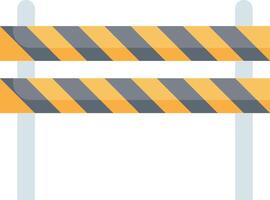 A barrier with two stripes on it vector