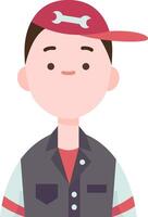 A cartoon man wearing a cap and vest vector