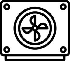 A black and white image of a fan vector