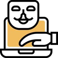 Anonymous hacker icon vector
