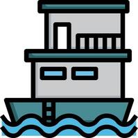 Houseboat icon illustration vector