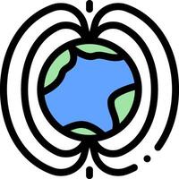 Earth magnet icon vector