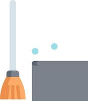 A broom and a bucket with water vector