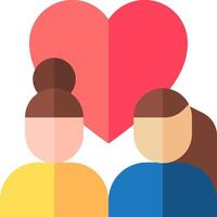 Two people are holding hands with a heart in the background vector
