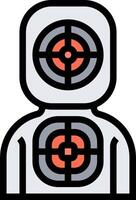 A man with a target on his head vector