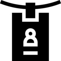 A black and white image of a badge with the number 8 vector