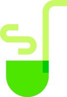 A green pipe with a green liquid in it vector