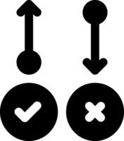 Two arrows pointing to the left and right vector