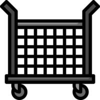 A shopping cart icon on a white background vector