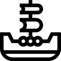 A black and white image of a ship vector