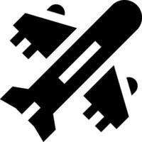 A black and white icon of a plane vector