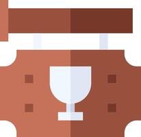 A wine bottle with a glass on top vector