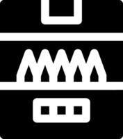 A black and white icon of a machine vector