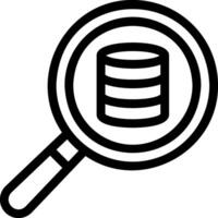 Magnifying data icon illustration vector
