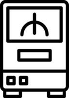 A black and white image of a computer monitor vector