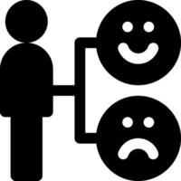 A black and white image of a man with two smiley faces vector