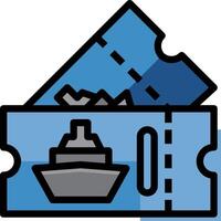 A ticket with a ship on it vector