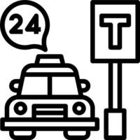 A black and white image of a car and a sign vector