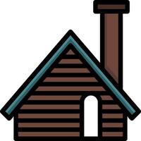 A house with a chimney on top vector