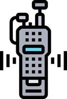A radio with a microphone and speaker icon vector