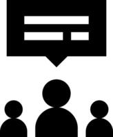 A group of people with a chat bubble over their heads vector
