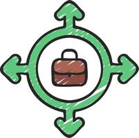 Business icon with briefcase illustration design vector