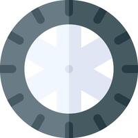 A wheel with a snowflake on it vector