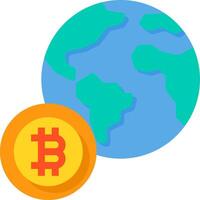 Bitcoin and the world vector