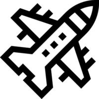 A black and white airplane icon on a white background vector