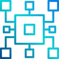 A blue and white square with squares around it vector