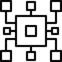 A black and white image of a computer chip vector